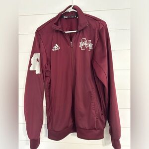 Men's adidas Maroon Mississippi State Bulldogs Football Full-Zip Jacket Medium